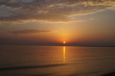 Tunus 'ta muhteşem bir gün batımı.