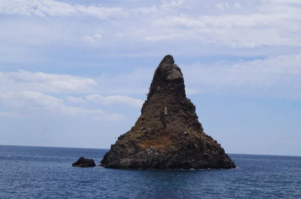 Aci Trezza Cyclopean Isles Province Catania Sicily Italy — стоковое фото
