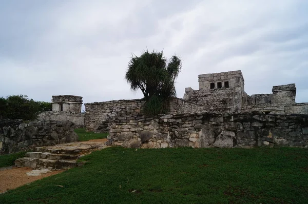 Πυραμίδα Καστίγιο Tulum Quintana Roo Μεξικό — Φωτογραφία Αρχείου