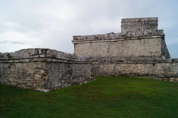 Pirâmide Castillo Tulum Quintana Roo México — Fotografia de Stock