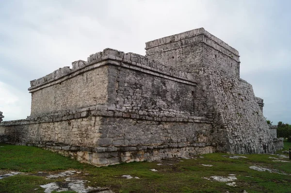 Piramide Castillo Tulum Quintana Roo Messico — Foto Stock