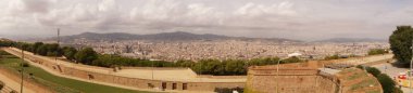 Barselona 'nın güzel manzarası. Panorama. İspanya.