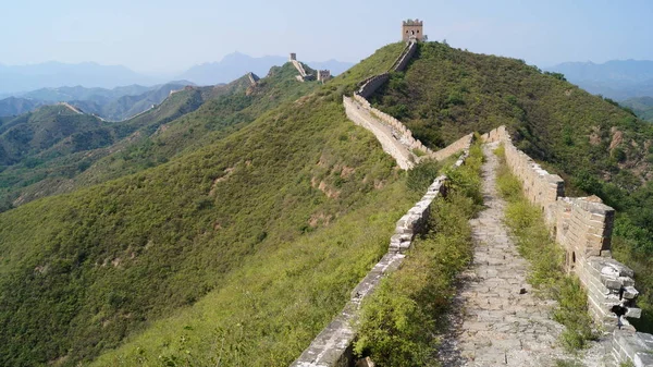 Wielki Mur Chiński Sezonie Turystycznym — Zdjęcie stockowe