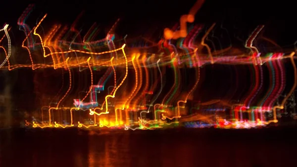 Abstractie Licht Van Nacht Stad — Stockfoto