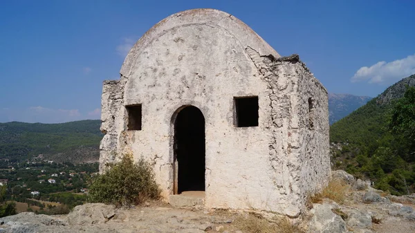 トルコのKayakoy村の放棄された家と遺跡 — ストック写真