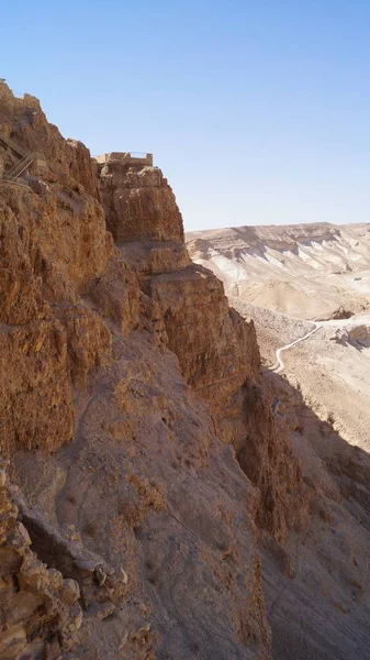 Mountain Landscape Masada Fortress Israel — Stock Photo, Image