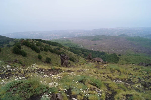 Vista Dall Etna Sicilia — Foto Stock