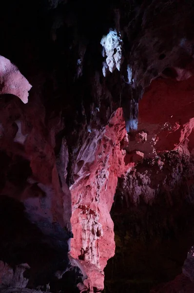 Lolthun Mağarası Maya Dilinde Bir Çiçek Taşı Maya Kutsal Mağaralarından — Stok fotoğraf