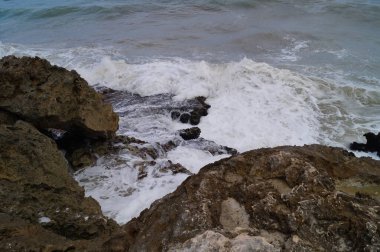 Tulum 'daki Paradise Beach, Quintana Roo, Meksika. Tropik sahil.