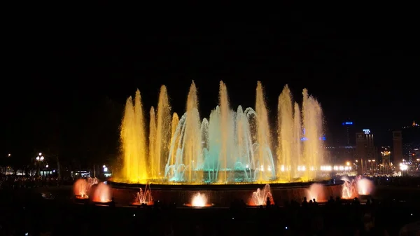 Der Magische Brunnen Von Montjuc Barcelona Katalonien Spanien — Stockfoto