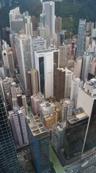 香港市の雄大な高層ビル 香港は世界で最も人口密度の高い場所の一つです — ストック写真