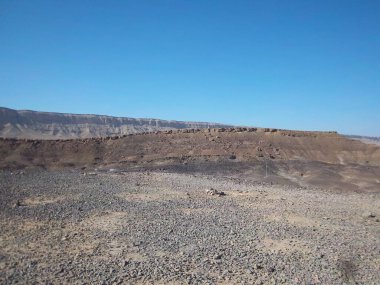 İsrail 'deki muhteşem dağ manzarası. Mitzpe Ramon.