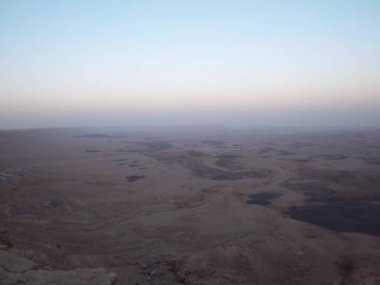 İsrail 'deki muhteşem dağ manzarası. Mitzpe Ramon.