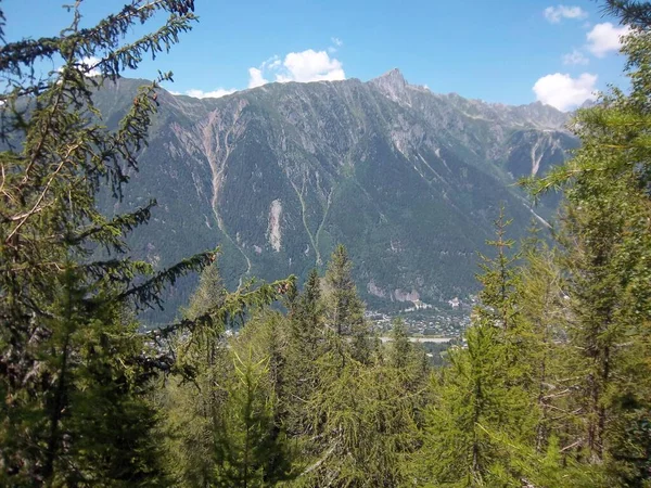 Υπέροχο Ορεινό Τοπίο Mer Glace Είναι Ένας Παγετώνας Κοιλάδας Που — Φωτογραφία Αρχείου