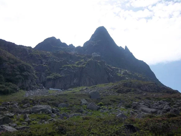 Linda Paisagem Montanhosa Lac Emosson — Fotografia de Stock