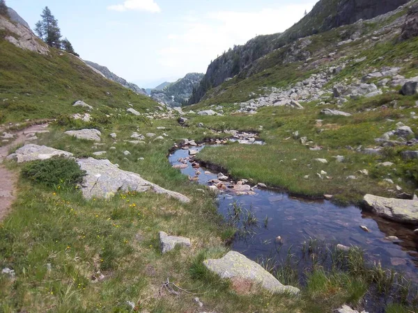 Nádherná Horská Krajina Lac Emosson Francie — Stock fotografie