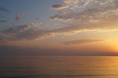 Tunus 'ta muhteşem bir gün batımı.