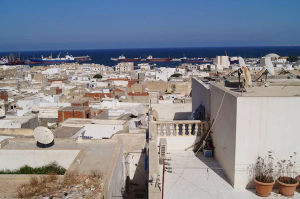 Arab Houses Inhabitants Modern Tunisia City View — Stock Photo, Image