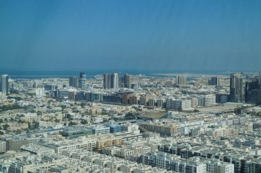 Dubai 'nin yukarıdan görünüşü. Birleşik Arap Emirlikleri
