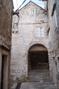 Eski bir binada kemer. Dubrovnik, Hırvatistan