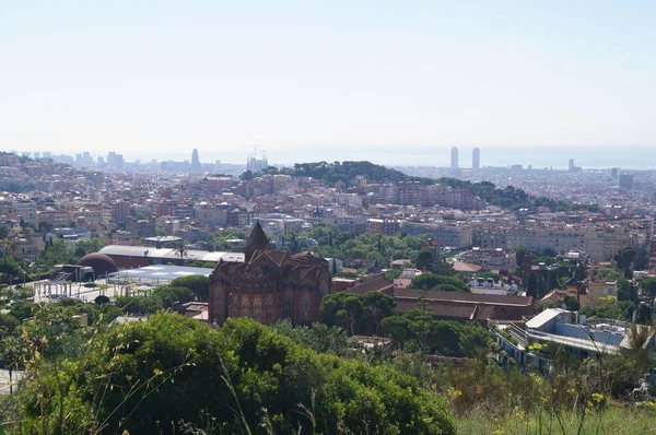 Großstadt Malerischer Landschaft Schöne Aussicht Auf Barcelona Von Oben Spanien — Stockfoto