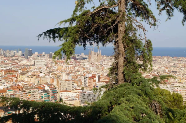 Gran Ciudad Paisaje Pintoresco Hermosa Vista Barcelona Desde Arriba España —  Fotos de Stock