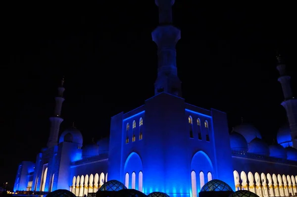 Sheikh Zayed Grand Mosque Night Abu Dhabi United Arab Emirates — Stock Photo, Image