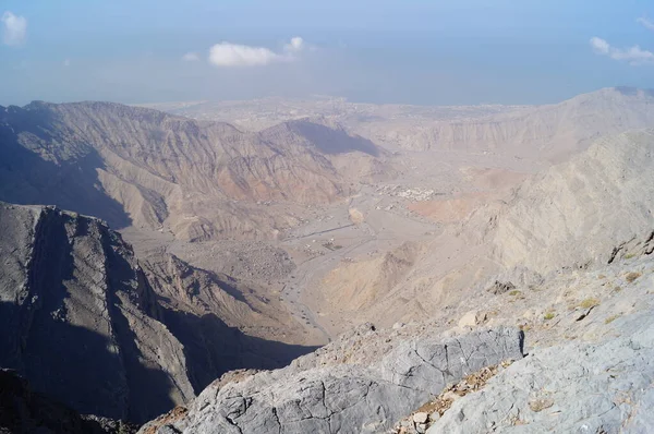 秀丽的山景 山区几乎没有植被 Hajar Mountains Oman — 图库照片