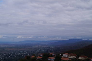 Sighnaghi, eski kaleden görüldüğü gibi. Sighnaghi, Kakheti, Gürcistan
