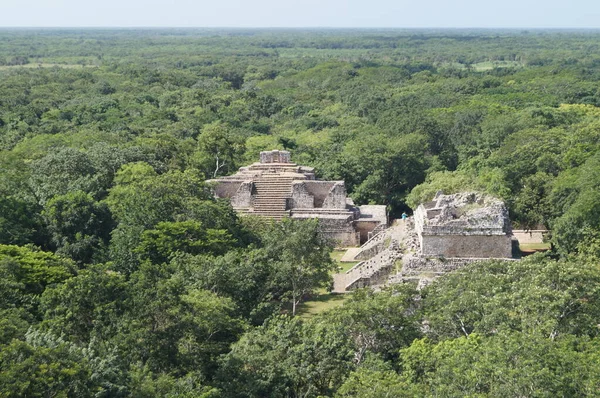Widok Stanowisko Archeologiczne Balam Meksyk — Zdjęcie stockowe