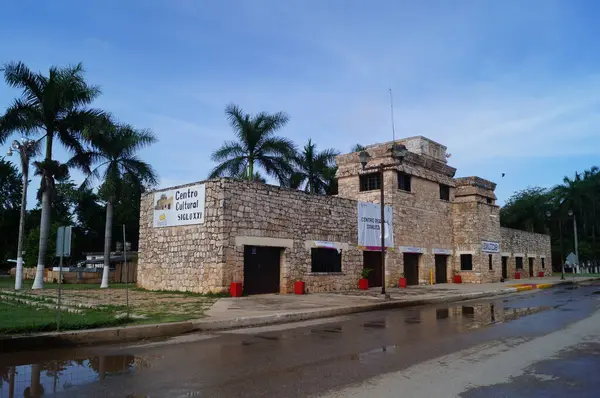 Şehrin Geleneksel Mimarisi Işte Tulum Quintana Roo Meksika — Stok fotoğraf