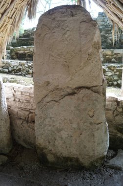 Meksika 'nın Quintana Roo eyaletinde yer alan Yucatan Yarımadası' ndaki antik Coba kentinin kalıntıları..