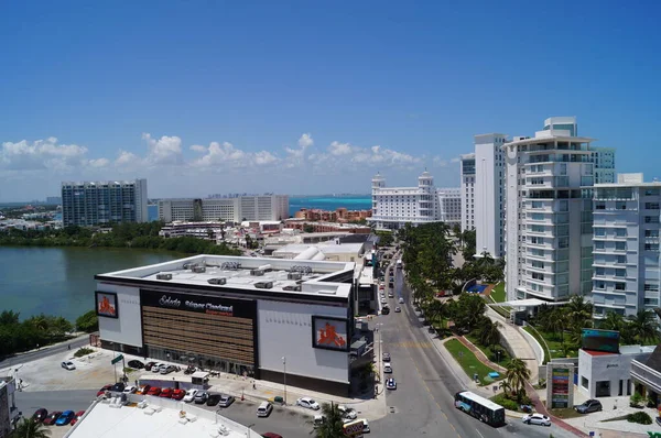 Luftaufnahme Der Stadt Cancun Cancun Ist Eine Stadt Südosten Mexikos — Stockfoto