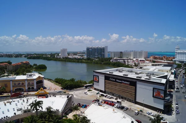Luftaufnahme Der Stadt Cancun Cancun Ist Eine Stadt Südosten Mexikos — Stockfoto