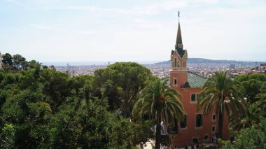 Barcelona, İspanya 'nın Barselona şehrinin en iyi manzarası.