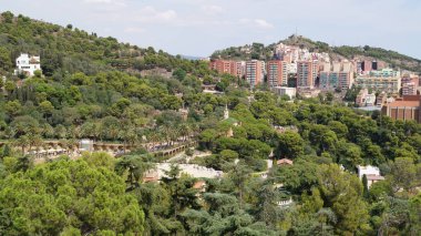 Barselona 'nın en iyi manzarası gün ışığında. Şehir manzarası. Barselona, İspanya