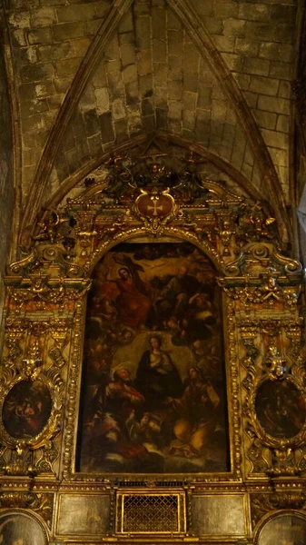 Katedralin Kısmı Kutsal Haç Katedrali Barselona Katedrali Olarak Bilinen Aziz — Stok fotoğraf