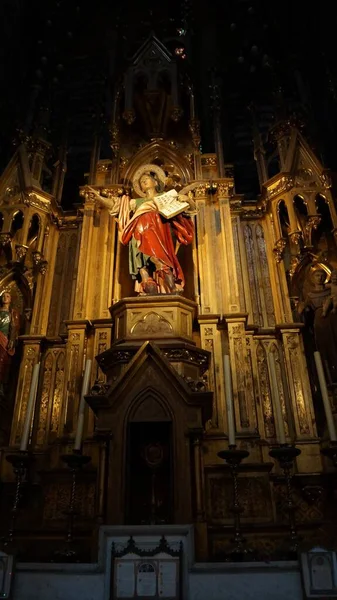 Wnętrze Katedry Katedra Świętego Krzyża Katedra Eulalii Znana Również Jako — Zdjęcie stockowe