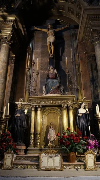 Interior Catedral Catedral Santa Cruz Santa Eulália Também Conhecida Como — Fotografia de Stock