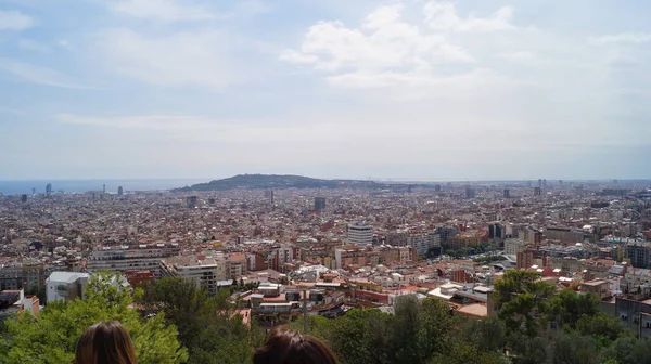 Ovanifrån Staden Barcelona Med Dagsljus Stadslandskap Barcelona Spanien — Stockfoto