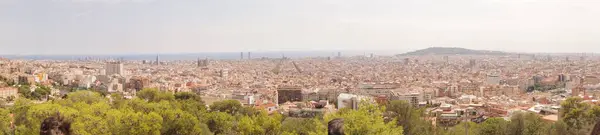 Vista Superior Ciudad Barcelona Con Luz Natural Paisaje Urbano Barcelona — Foto de Stock