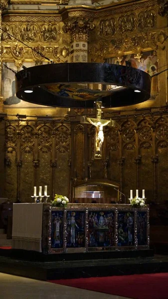 몬트세라트 대성당의 스페인 카탈루냐의 몬트세라트 — 스톡 사진