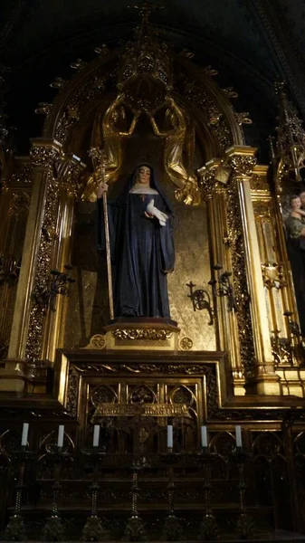 Montserrat Bazilikası Nın Içi Montserrat Katalonya Spanya — Stok fotoğraf