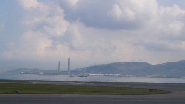 Güzel deniz manzarası. Hong Kong, Çin.