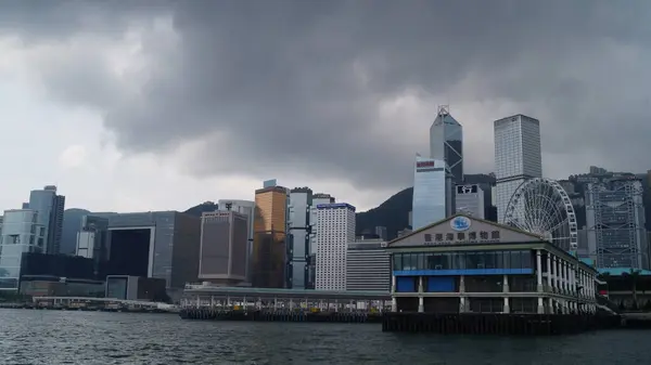 Nagyszerű Kilátás Hong Kong Városára Kína — Stock Fotó