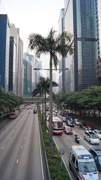 Gran Vista Ciudad Hong Kong China — Foto de Stock