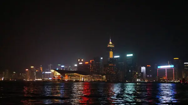 Hong Kong Uitzicht Stad Nachts China — Stockfoto