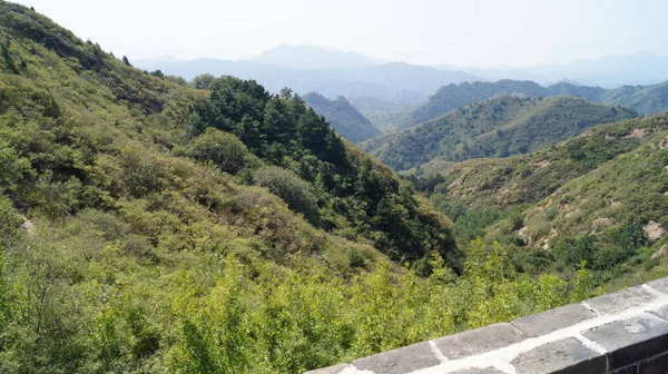 Άποψη Του Περιβάλλοντος Χώρου Από Σινικό Τείχος Της Κίνας — Φωτογραφία Αρχείου