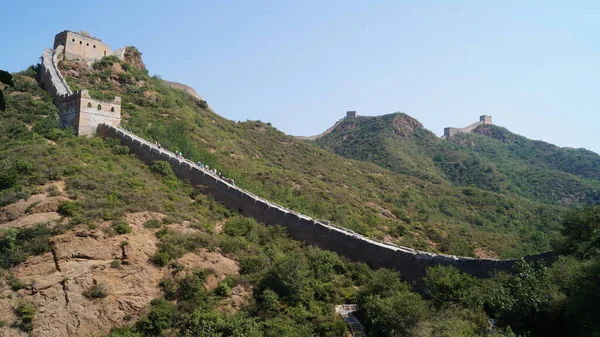 Wielki Mur Chiński Sezonie Turystycznym Chiny — Zdjęcie stockowe
