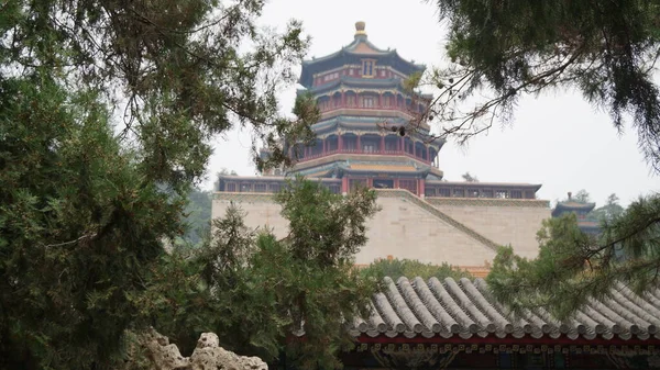 Wieża Buddyjskiego Kadzidła Pałacu Letnim Pekin Chiny — Zdjęcie stockowe